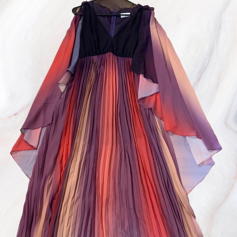 Main event maxi dress with cape sleeves